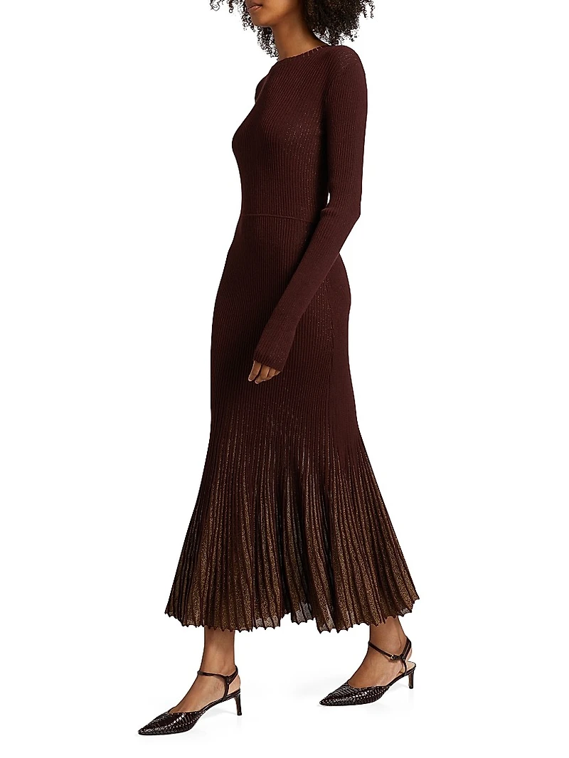 Mila Rib-Knit Maxi-Dress