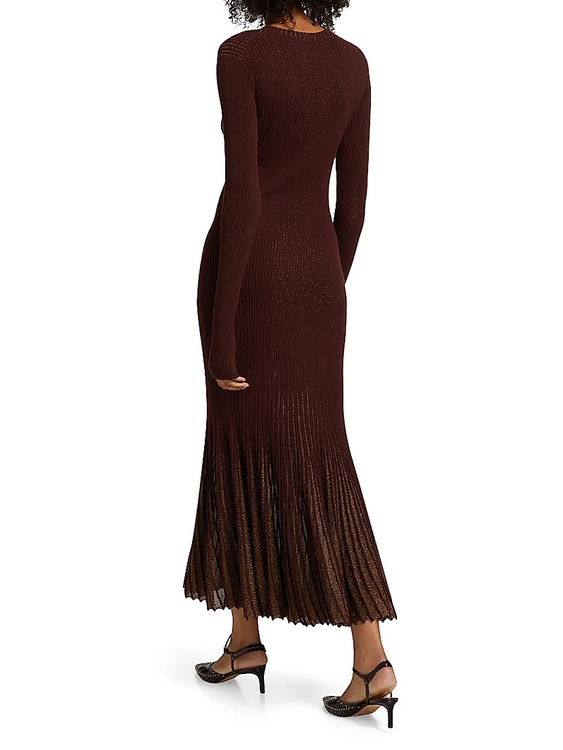 Mila Rib-Knit Maxi-Dress