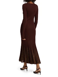 Mila Rib-Knit Maxi-Dress