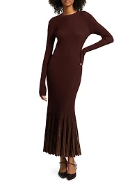 Mila Rib-Knit Maxi-Dress