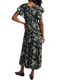 Evette Floral V-Neck Maxi Dress