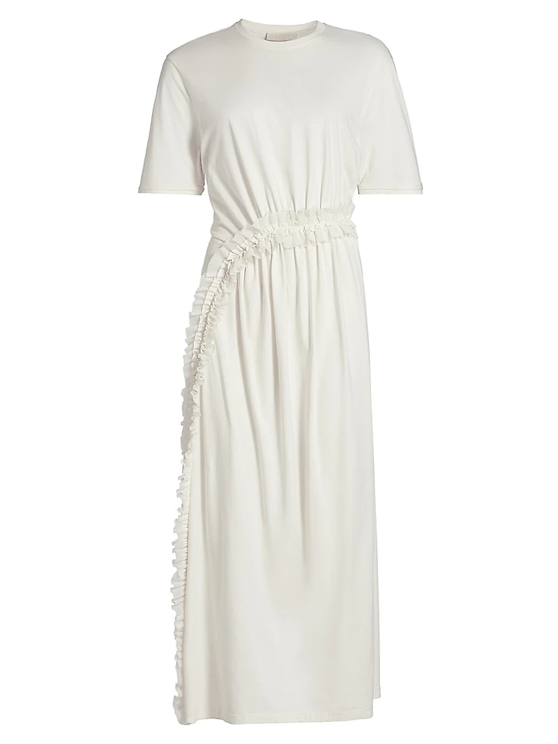 Lilia Ruffled Cotton Midi-Dress