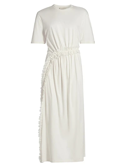 Lilia Ruffled Cotton Midi-Dress