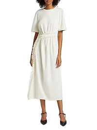 Lilia Ruffled Cotton Midi-Dress