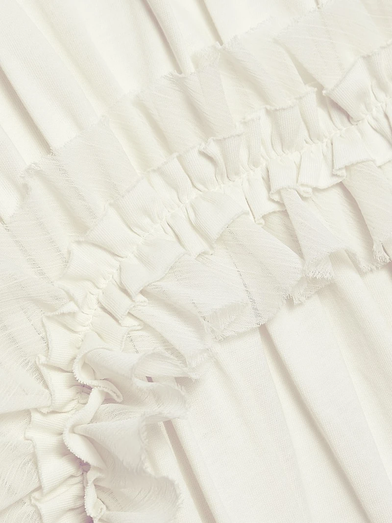 Lilia Ruffled Cotton Midi-Dress