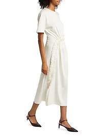 Lilia Ruffled Cotton Midi-Dress