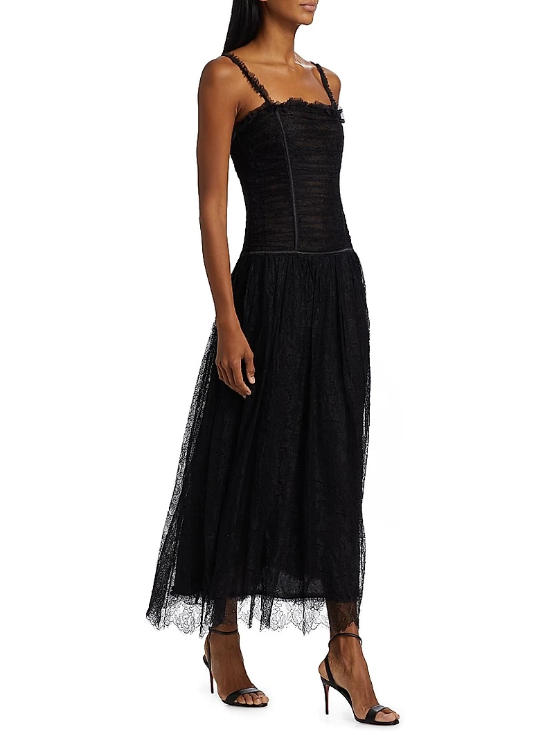Florelle Chantilly Lace Midi-Dress