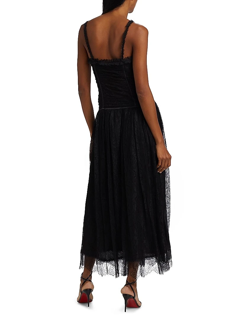 Florelle Chantilly Lace Midi-Dress