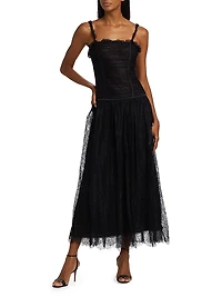 Florelle Chantilly Lace Midi-Dress