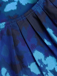 Rumi Floral Cotton Poplin Short-Sleeve Blouse