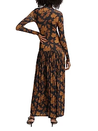 Amaya Floral Turtleneck Maxi Dress