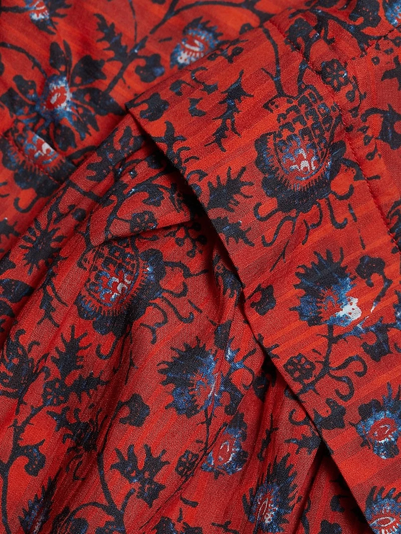 Prisha Floral Cotton-Blend Long-Sleeve Blouse