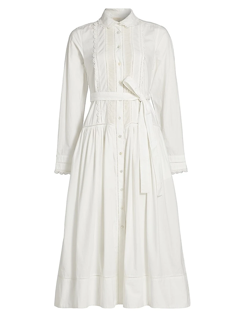 Ariane Tie-Waist Cotton Shirtdress