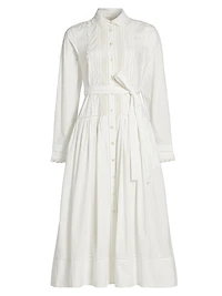 Ariane Tie-Waist Cotton Shirtdress