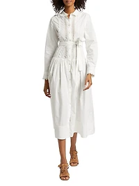 Ariane Tie-Waist Cotton Shirtdress