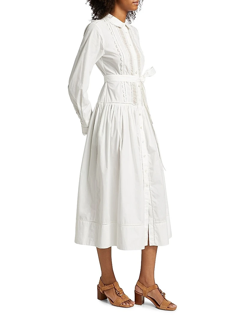 Ariane Tie-Waist Cotton Shirtdress