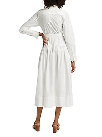 Ariane Tie-Waist Cotton Shirtdress