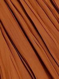 Ineze Pleated Satin Midi-Skirt
