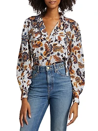 Florian Floral Silk Blouse