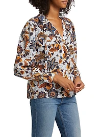 Florian Floral Silk Blouse