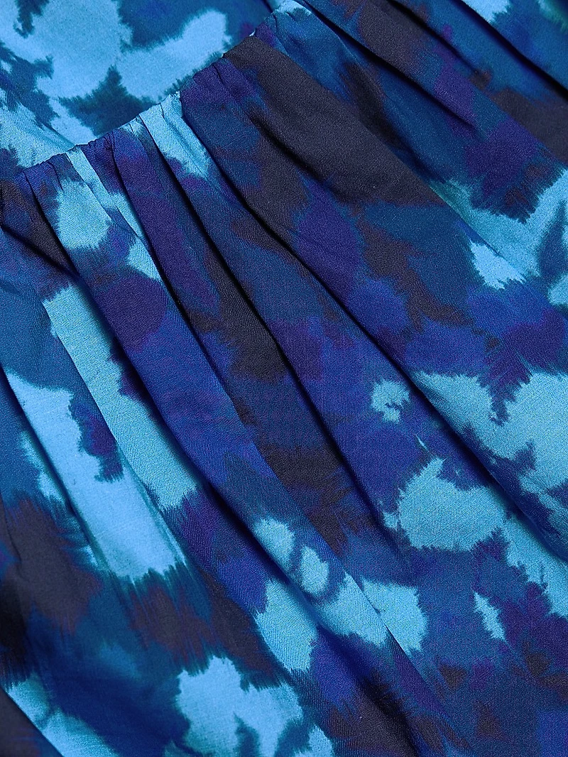 Imara Floral Cotton Poplin Midi-Dress