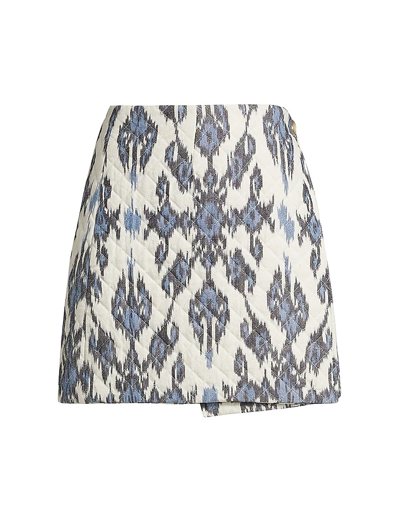 Zina Cotton Wrap Miniskirt