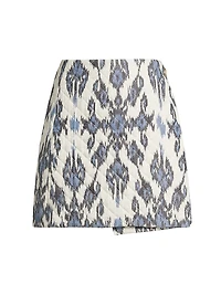 Zina Cotton Wrap Miniskirt