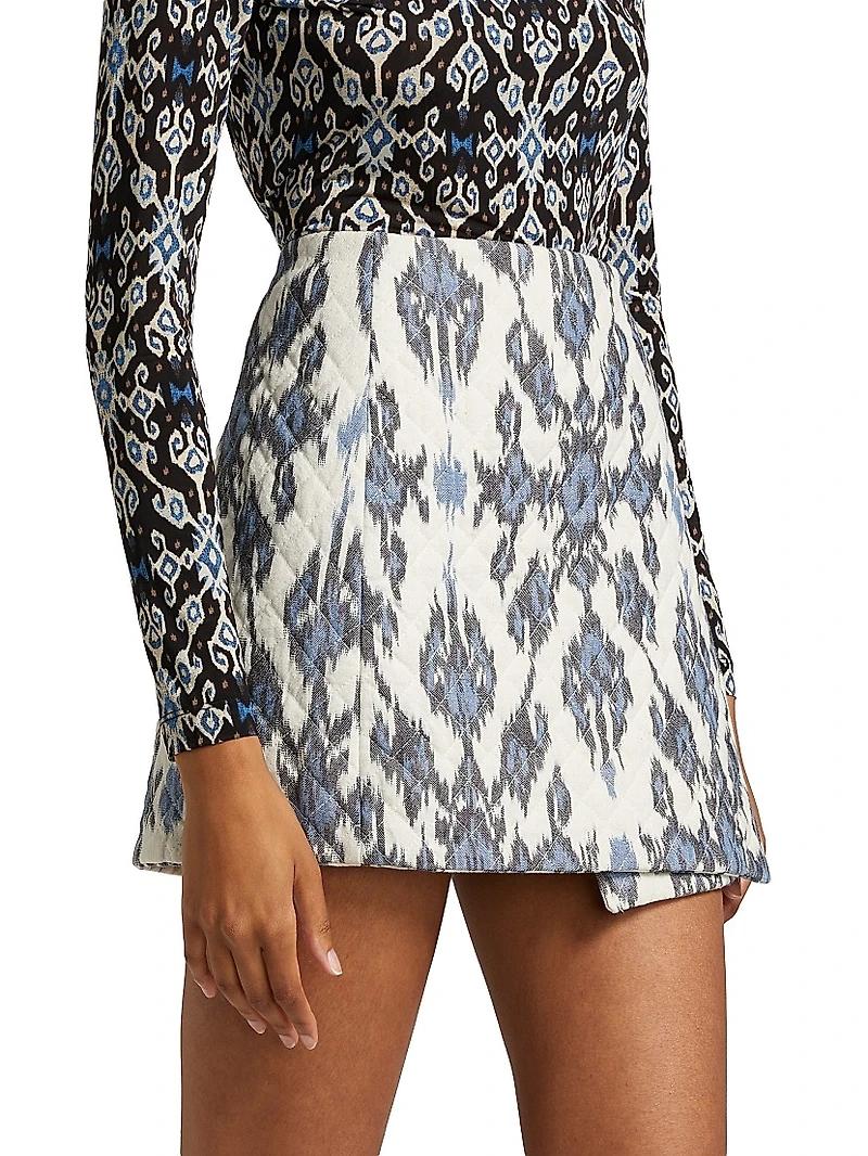 Zina Cotton Wrap Miniskirt