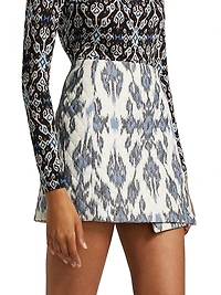 Zina Cotton Wrap Miniskirt