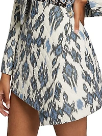 Zina Cotton Wrap Miniskirt