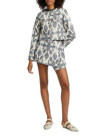 Zina Cotton Wrap Miniskirt