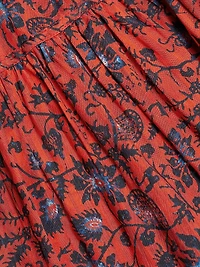 Abri Floral Cotton-Blend Tie-Waist Minidress