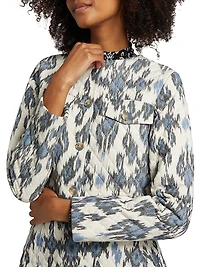 Dione Printed Cotton Crop Jacket