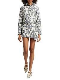 Dione Printed Cotton Crop Jacket