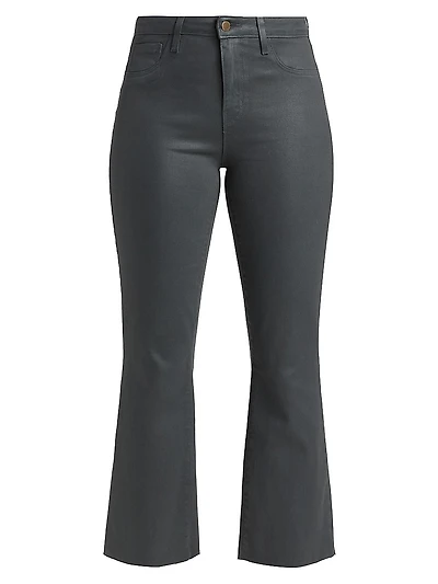 Kendra Coated High-Rise Crop Jeans