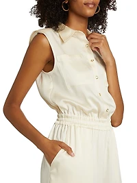 Rabiya Sleeveless Straight-Leg Jumpsuit