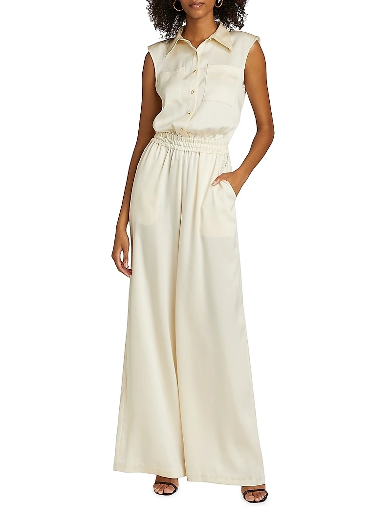Rabiya Sleeveless Straight-Leg Jumpsuit