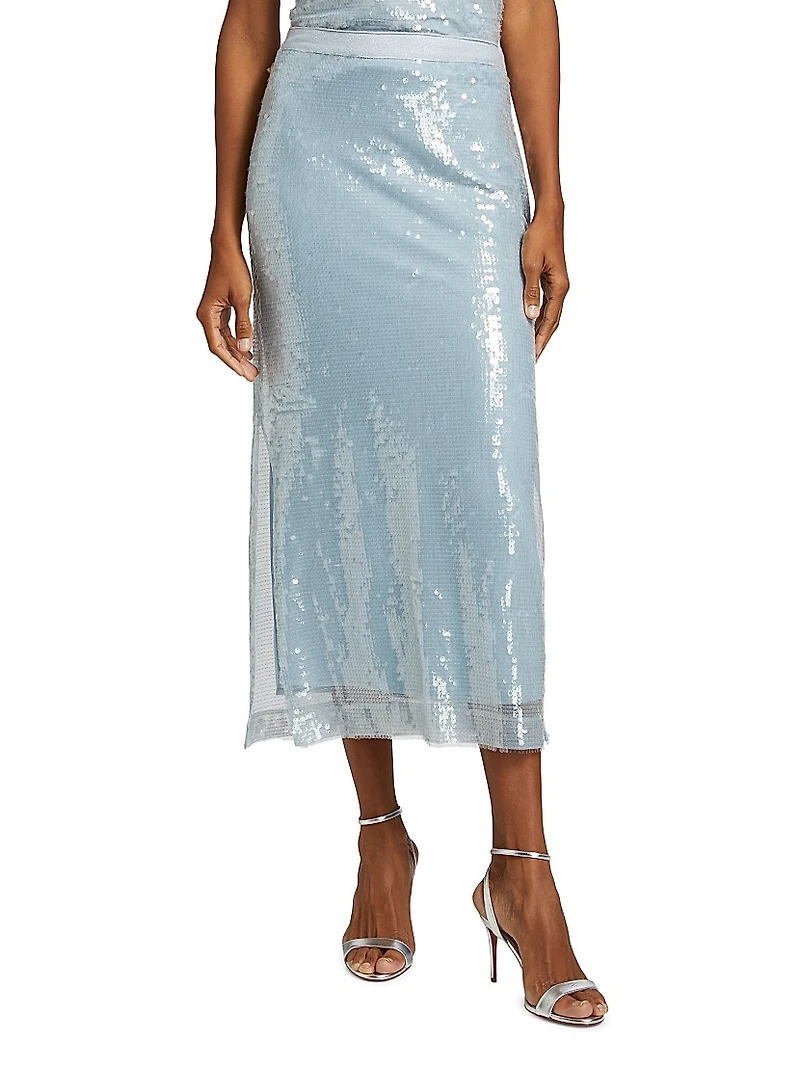 Annita Sequin Midi-Skirt