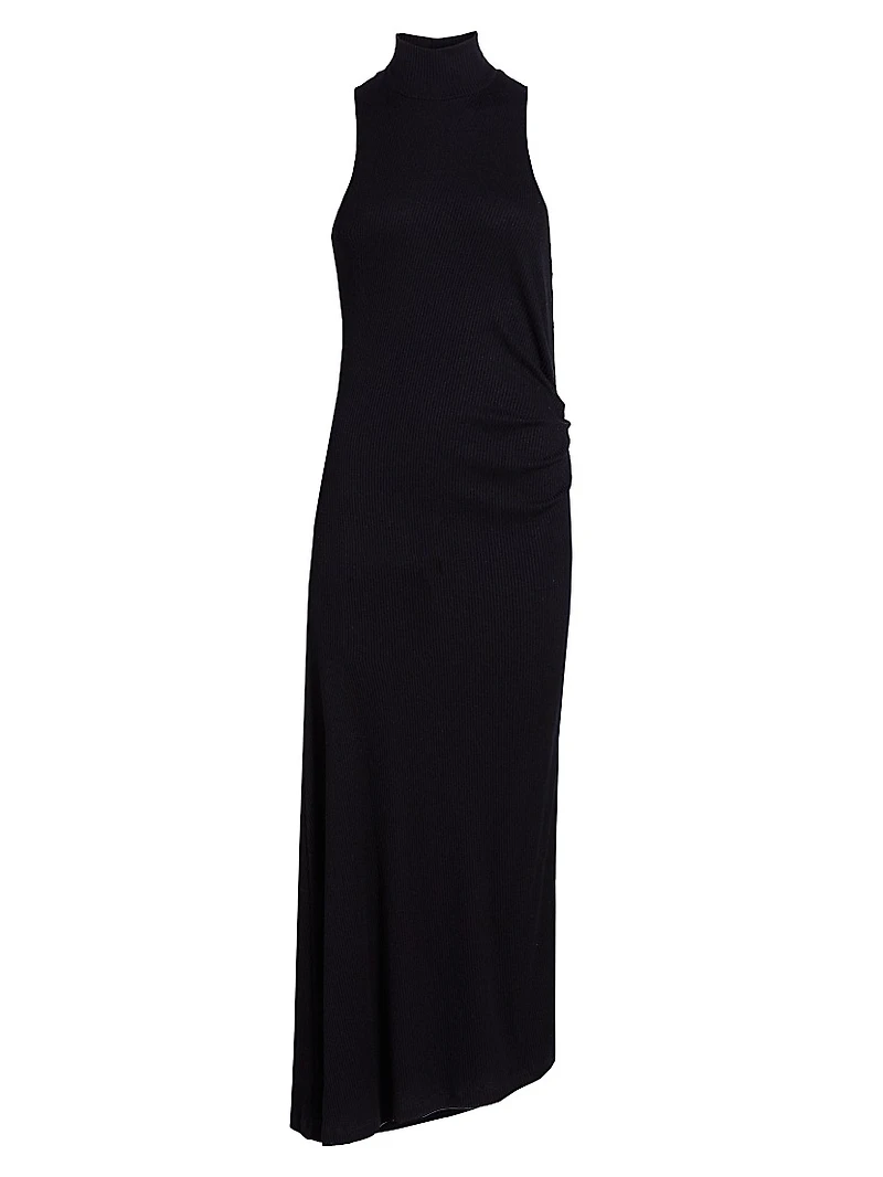 Ximena Ruched Sleeveless Midi-Dress