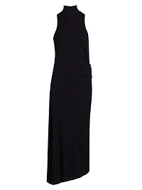 Ximena Ruched Sleeveless Midi-Dress