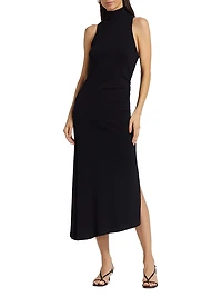 Ximena Ruched Sleeveless Midi-Dress