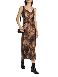 Yohana Leopard Cowlneck Sleeveless Top