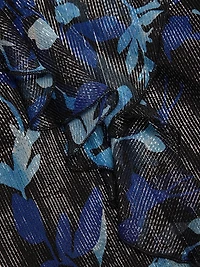 Rosemarie Floral Metallic Silk Sleeveless Top