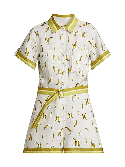 Margarita Linen-Cotton Playsuit