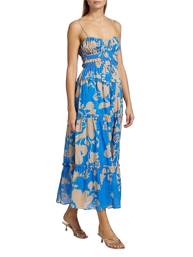 Aurora Floral Midi-Dress