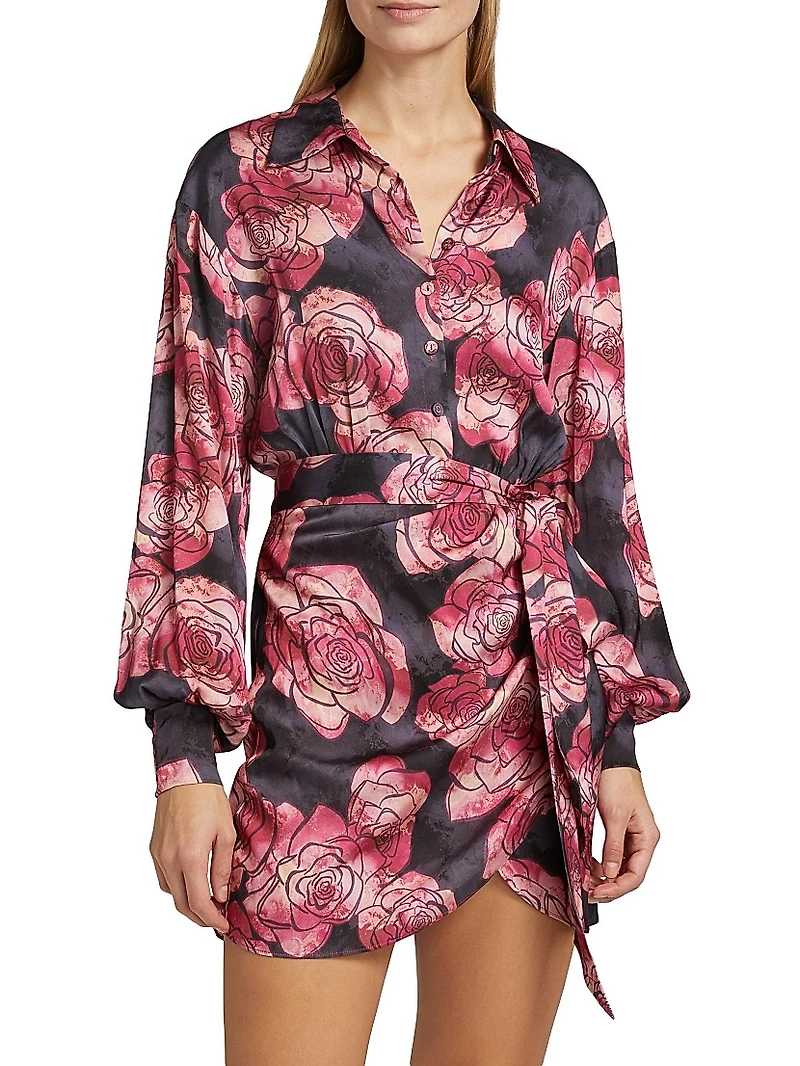 Shia Rose Blouson Minidress