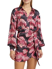 Shia Rose Blouson Minidress