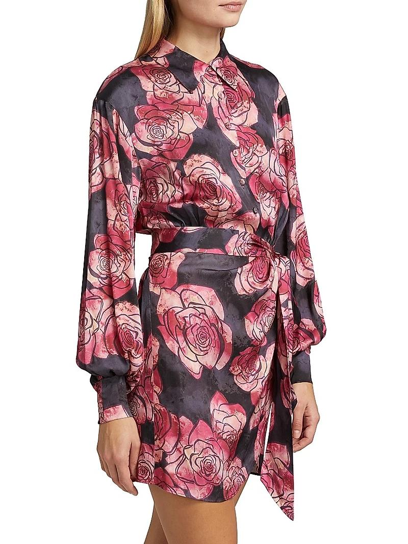 Shia Rose Blouson Minidress