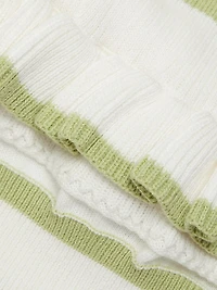 Rafaella Stripe Ruffle Maxi Dress