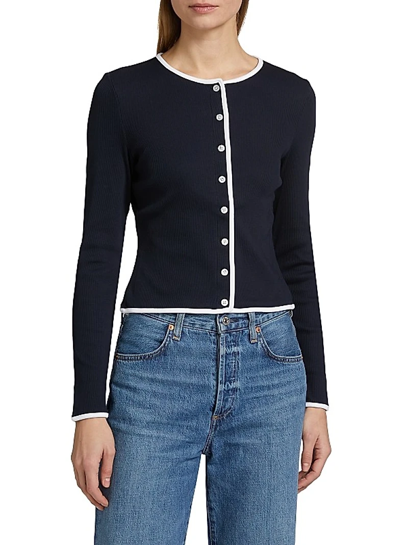 Wilmer Stretch-Cotton Cardigan